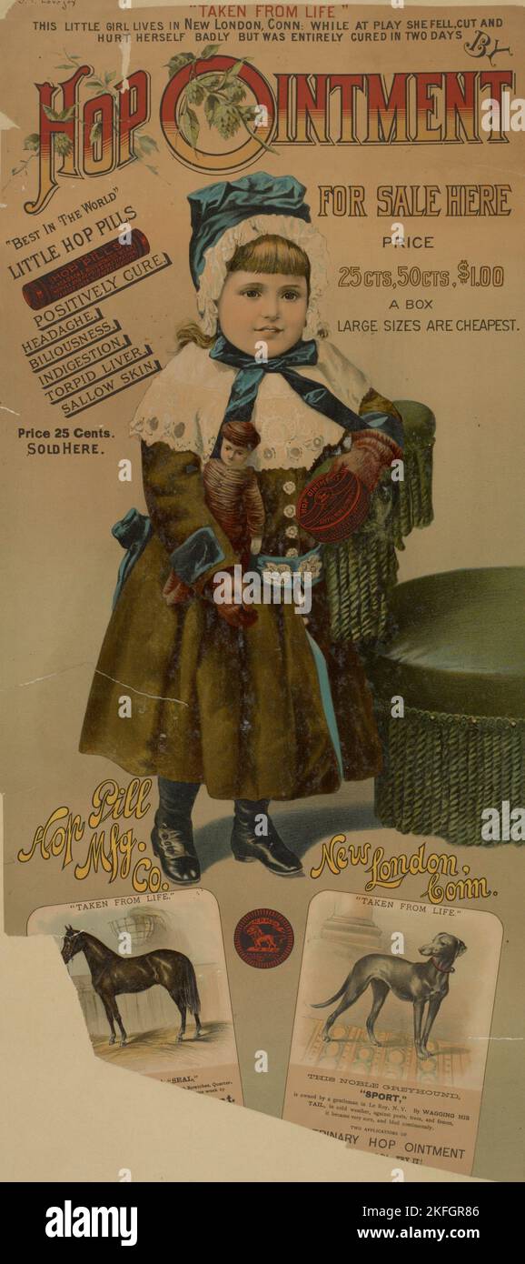 Hop Dressing Hop ointment, c1895 - 1917 Stock Photo - Alamy