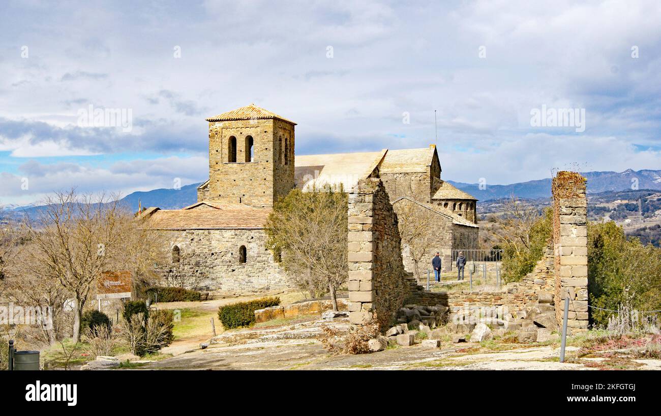 Monastery of Sant Pere de Casserres, Comarca del Osona, Barcelona, Catalonia, Spain, Europe Stock Photo