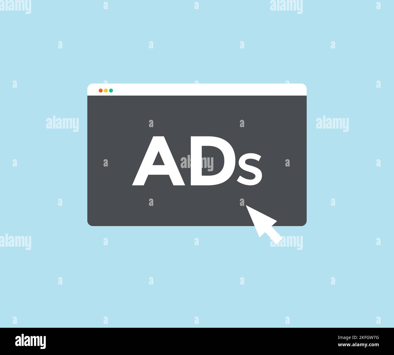 Targeted contextual ppc advertising or banner online ads concept logo design. Contextual Digital Marketing, Behavioral Targeting or Retargeting. Stock Vector