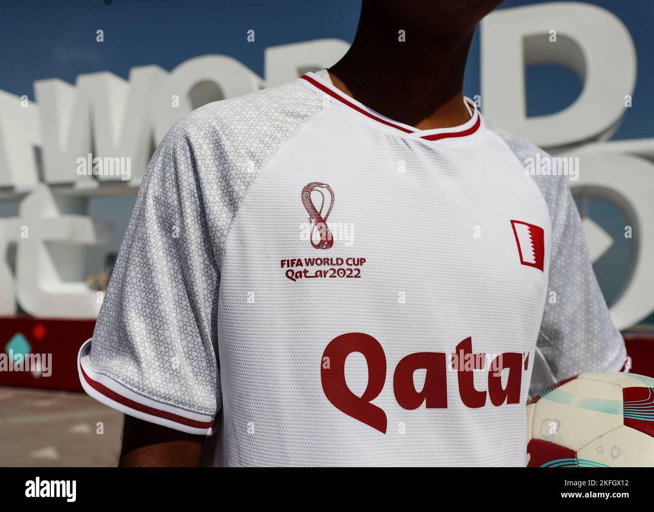 Qatar, UAE. 18th Nov, 2022. FIFA World Cup Football, Pre-Games General  Views; Qatar World Cup 2022 shirt Credit: Action Plus Sports/Alamy Live  News Stock Photo - Alamy