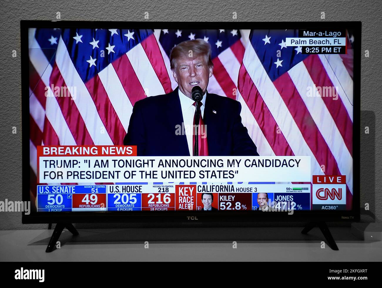 Donald trump announcing candidacy hi-res stock photography and images ...