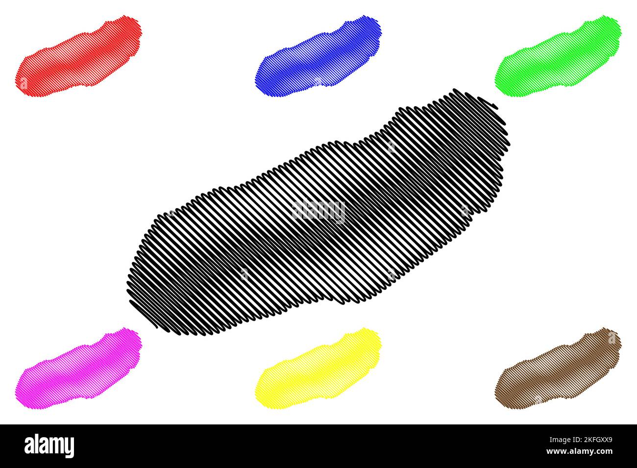 Aguiguan Island Commonwealth of - Aguiguan Island Commonwealth Of The Northern Mariana Islands Pacific Ocean United States Of America Usa Map Vector Illustration Scribble Sketch 2KFGXX9 