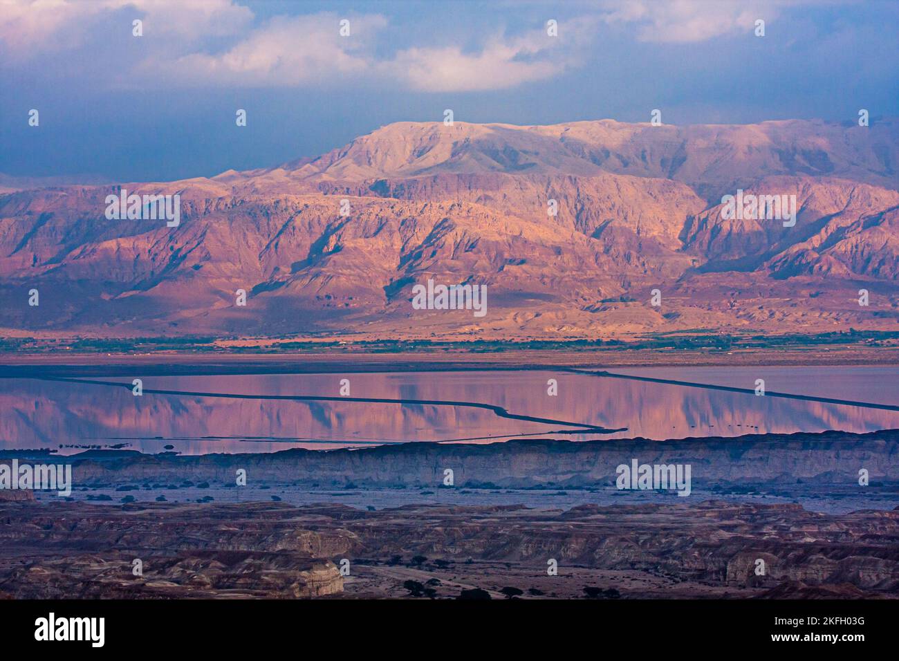 The Dead Sea is the lowest point on earth. Stock Photo