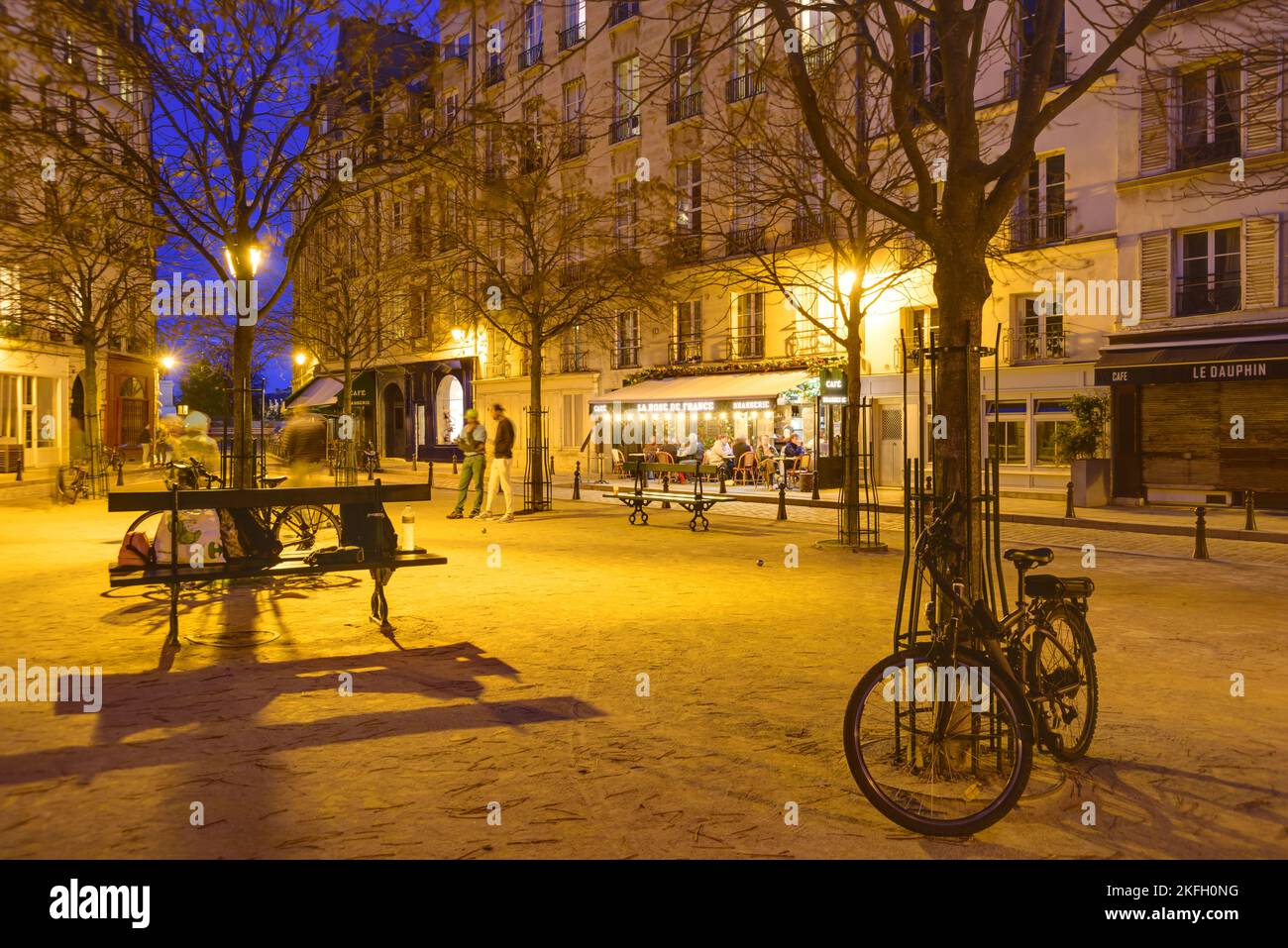 Paris, Ile de la Cite, Place Dauphine // Paris, Ile de la Cite, Place Dauphine Stock Photo