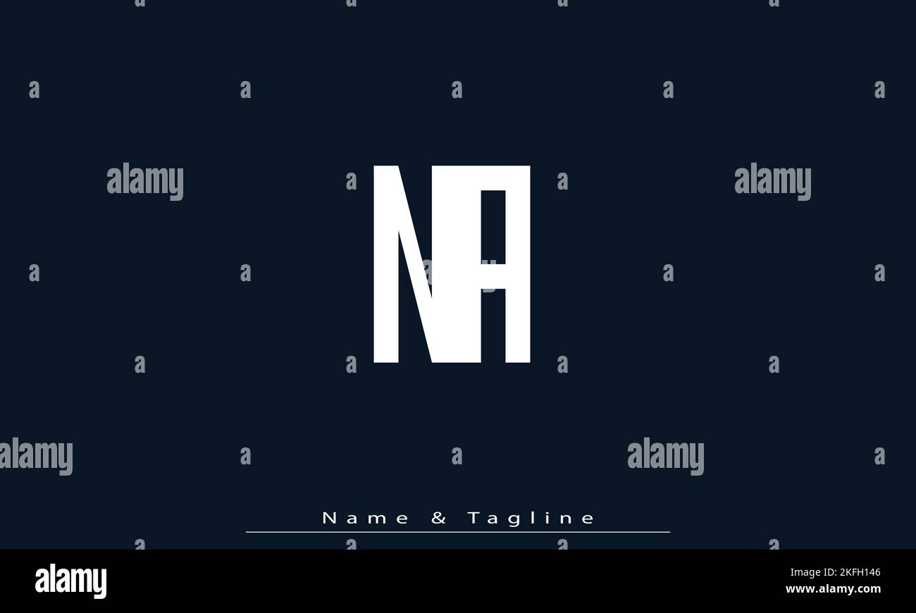 Alphabet letters Initials Monogram logo NA , AN Stock Vector