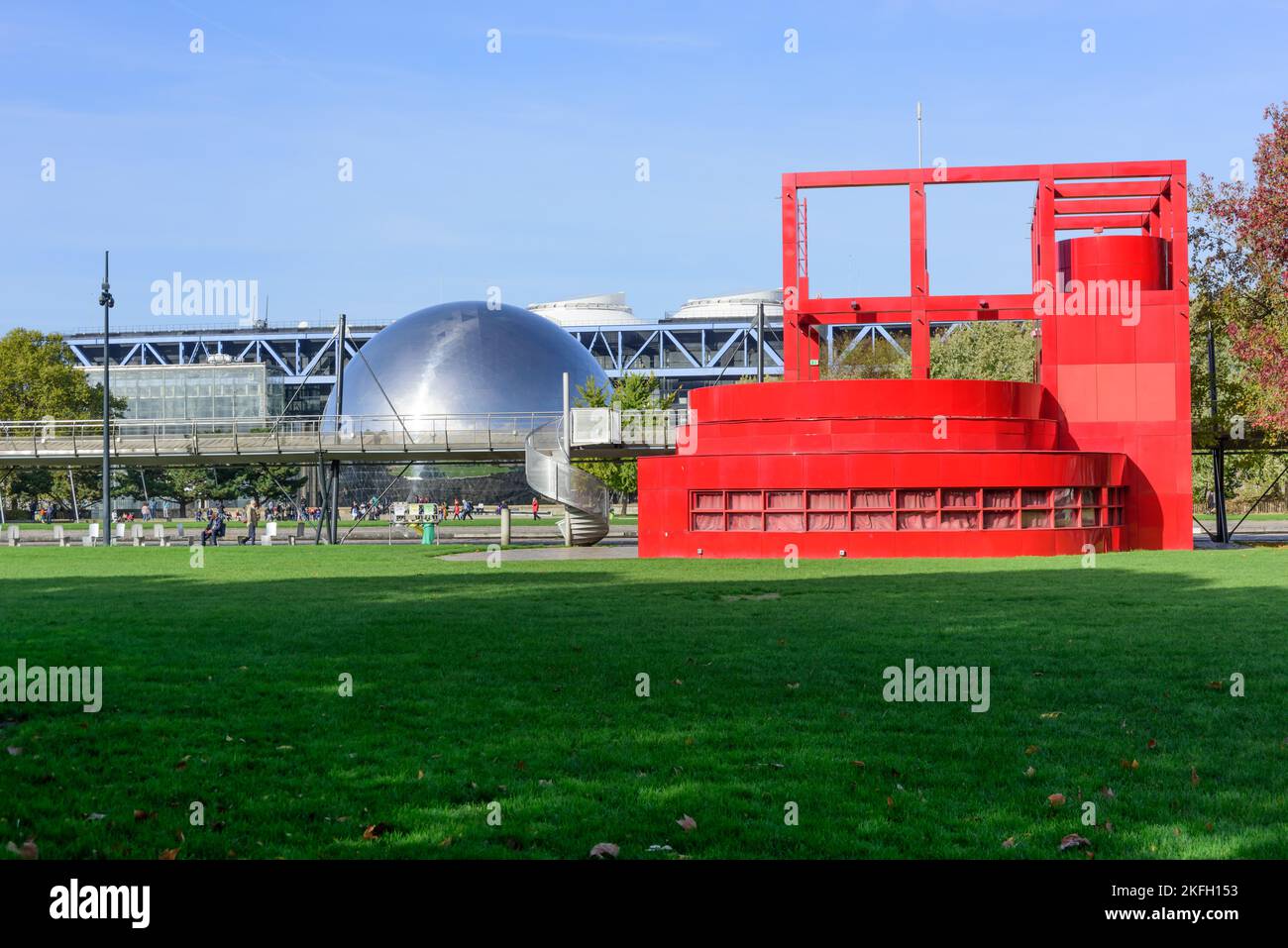 Paris, Parc de la Villette, Folie von Bernard Tschumi // Paris, Parc de