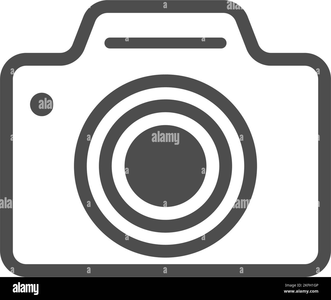 A camera icon isolated on a white background - concept of photography and online content Stock Vector