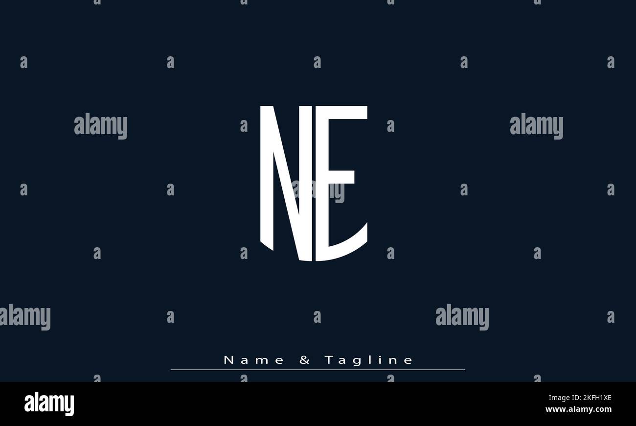 Alphabet letters Initials Monogram logo NE , EN Stock Vector Image ...