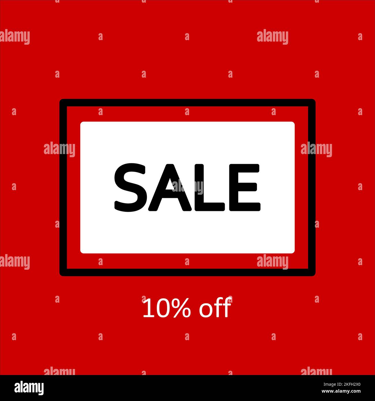Sale banner. Black text on a white background. Sale offer price sign