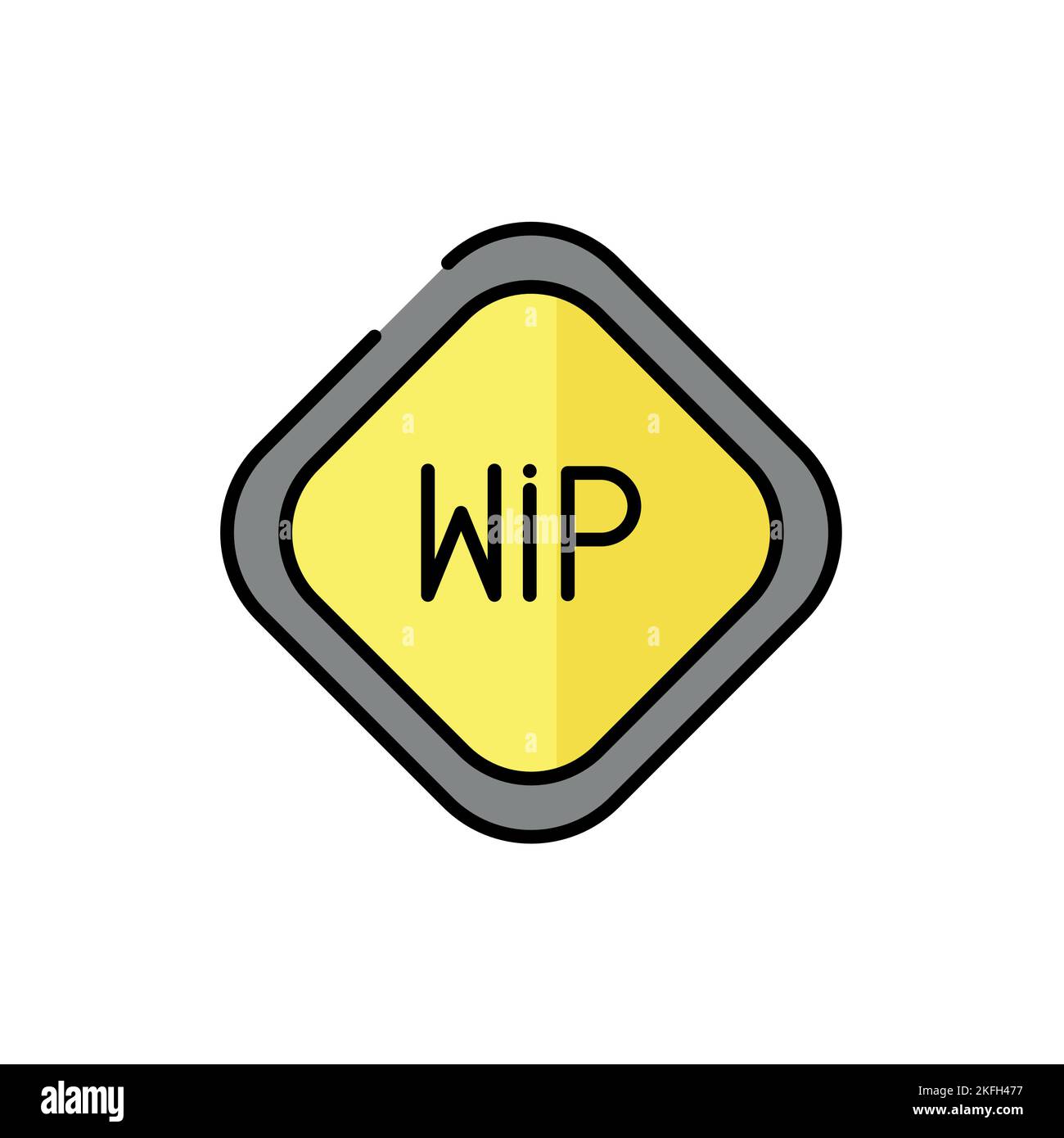 WIP color line icon Website banner Download process System update WIP color line icon Website banner Download process System update