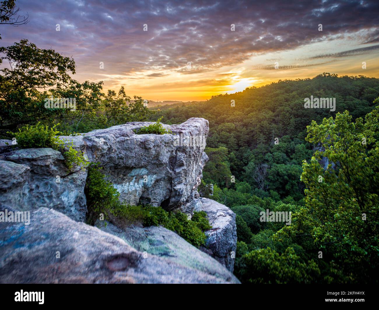 King and Queen seat at Rock State Park Stock Photo Alamy