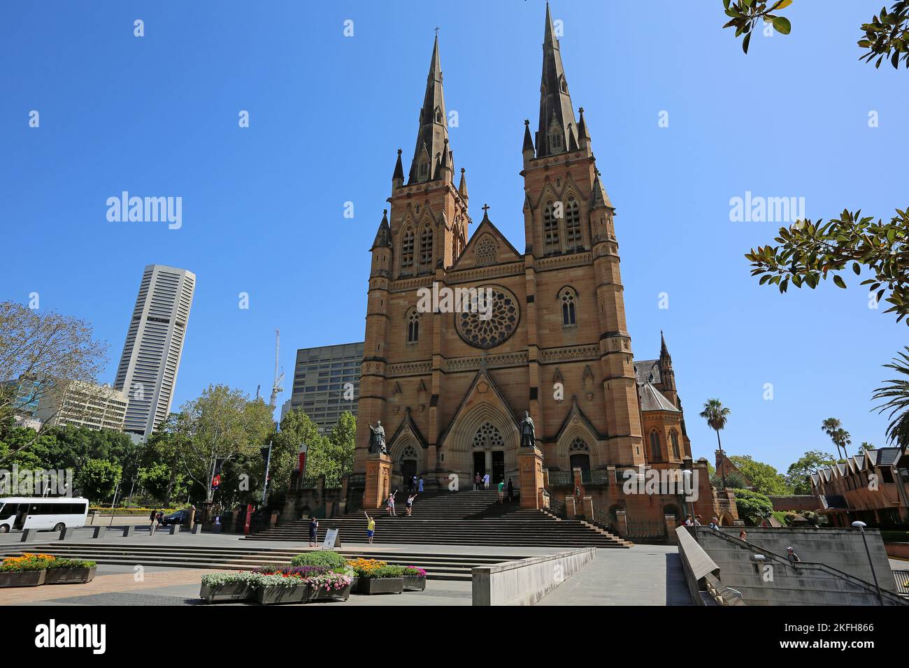 Panorama with St Mary's Cathedral - Sydney, Australia Stock Photo - Alamy