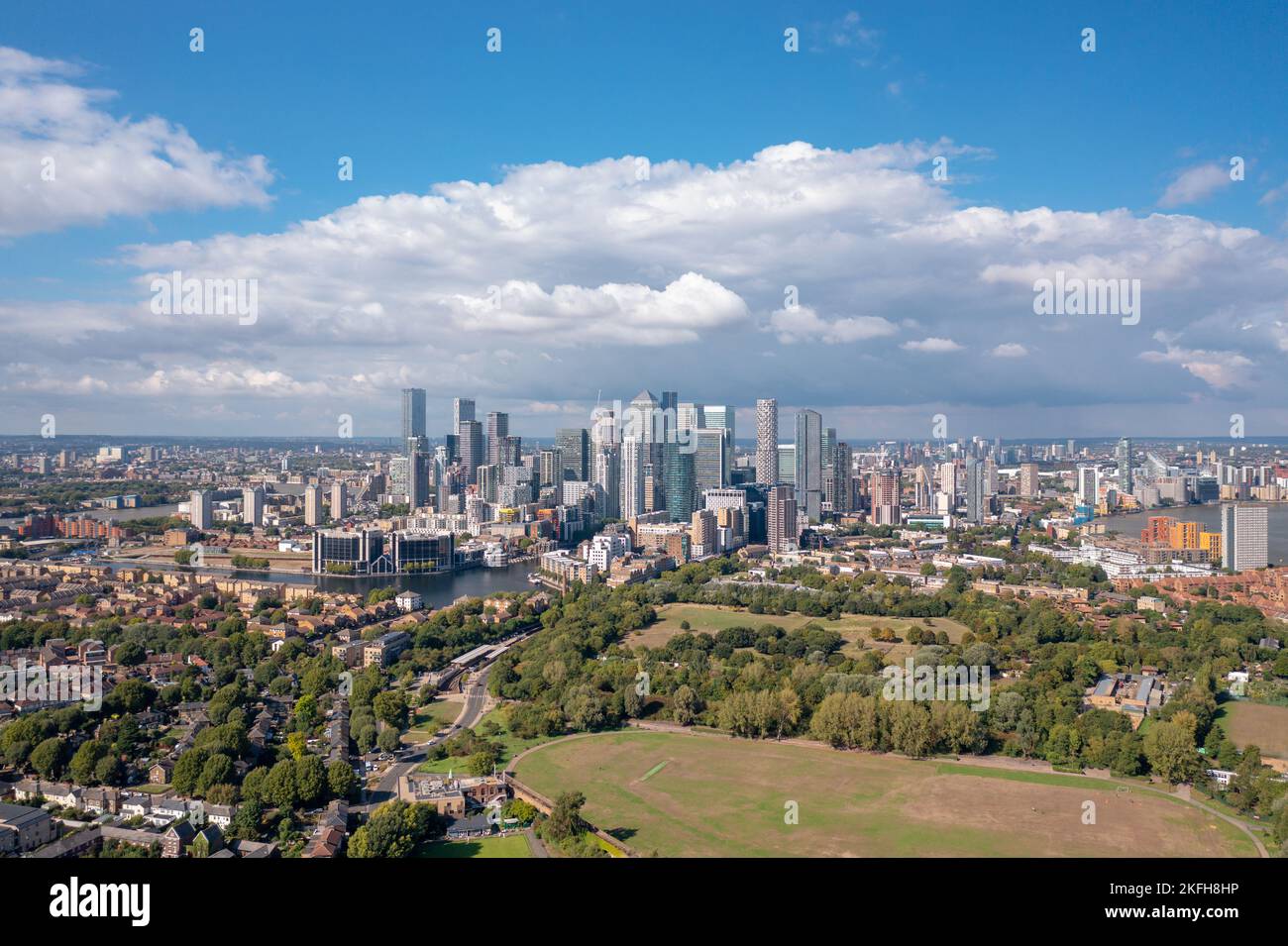 Commercial and residential buildings and skyscrapers of the London metropolis, aerial view. City and people globalization concept. Stock Photo