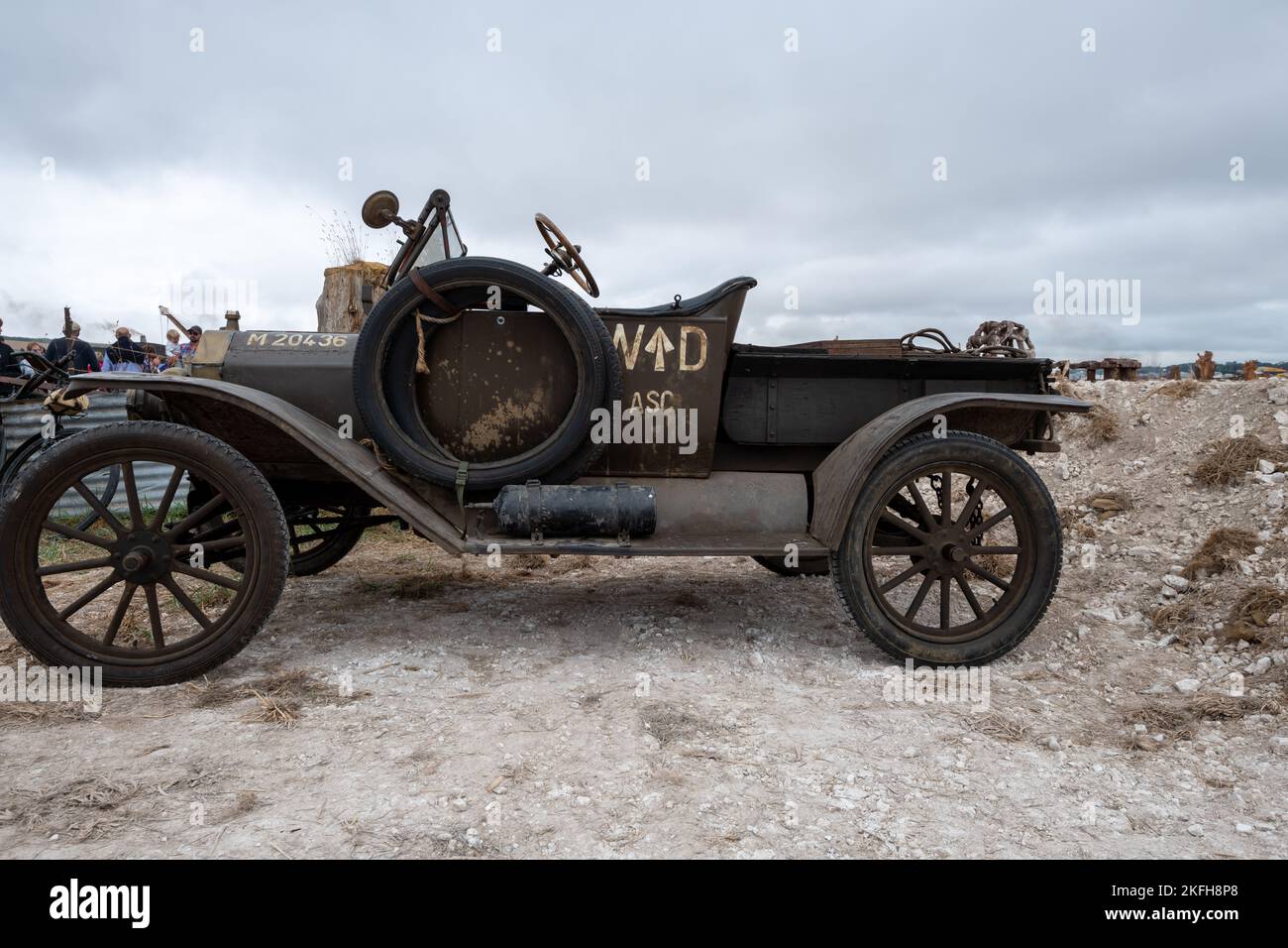 Tarrant Hinton.Dorset.United Kingdom.August 25th 2022.A Ford Model T formerly used by the war department in the first world war is on display at the G Stock Photo