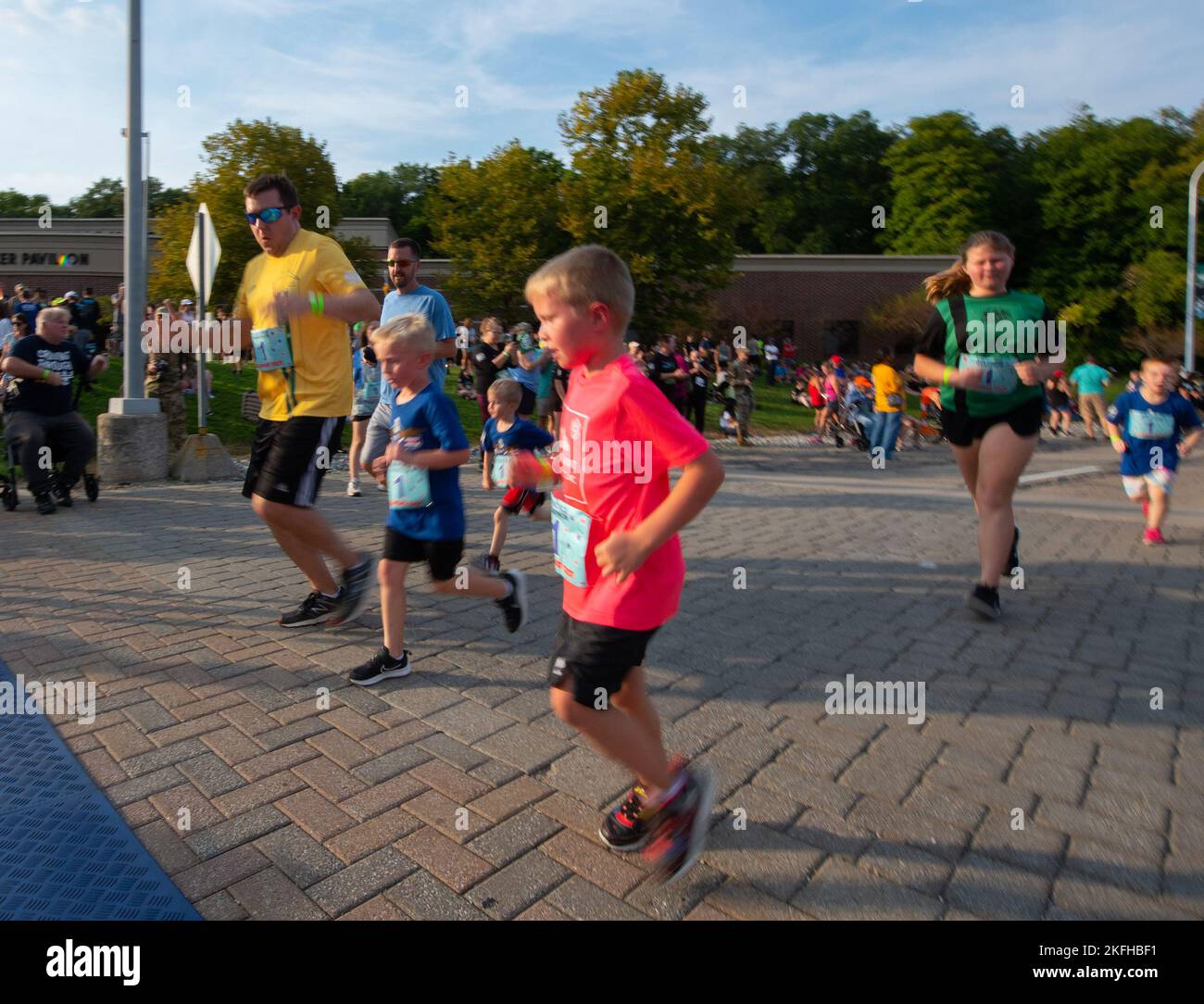 Children participate in the 2022 Air Force Marathon’s Tailwind Trot fun