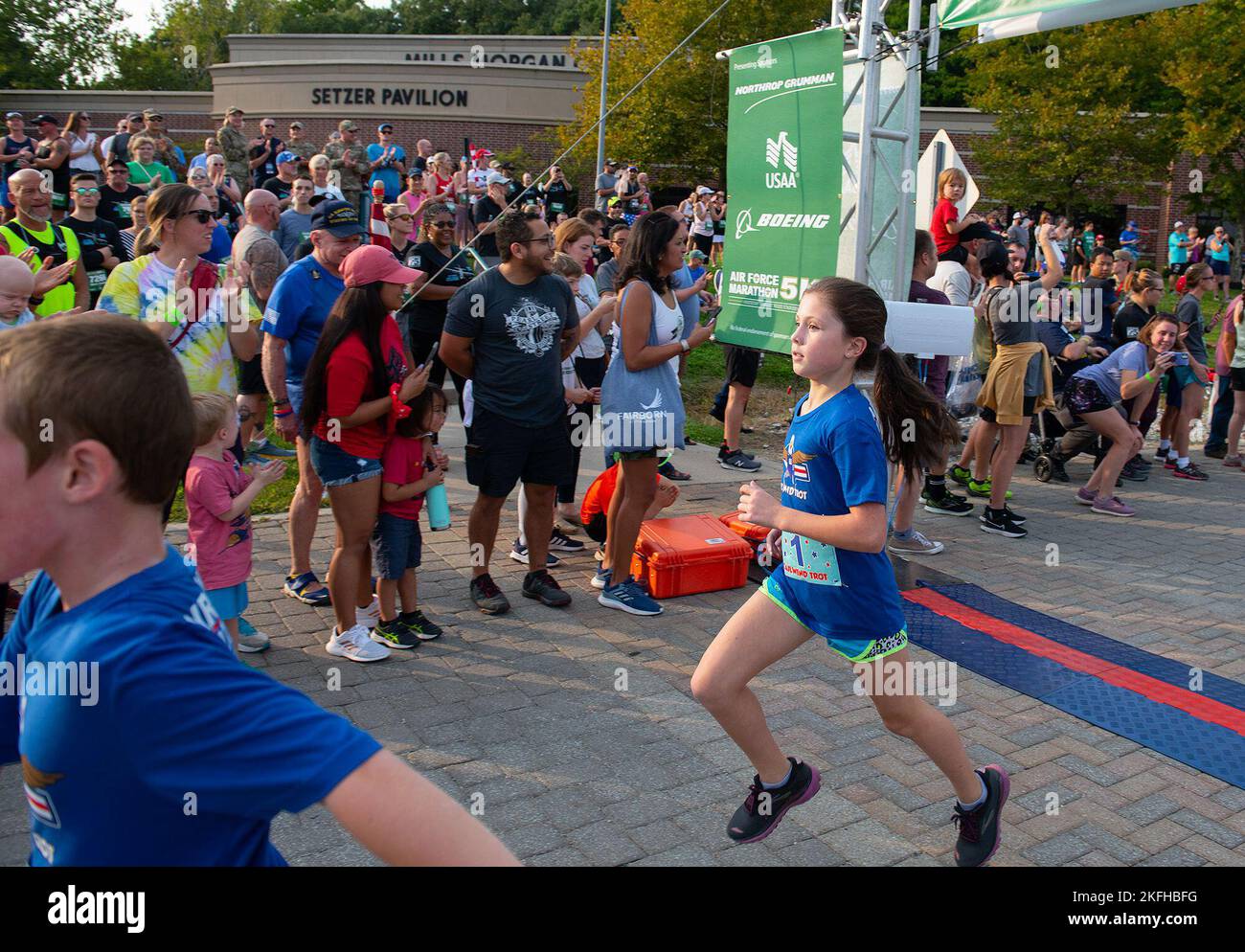 Children participate in the 2022 Air Force Marathon’s Tailwind Trot fun