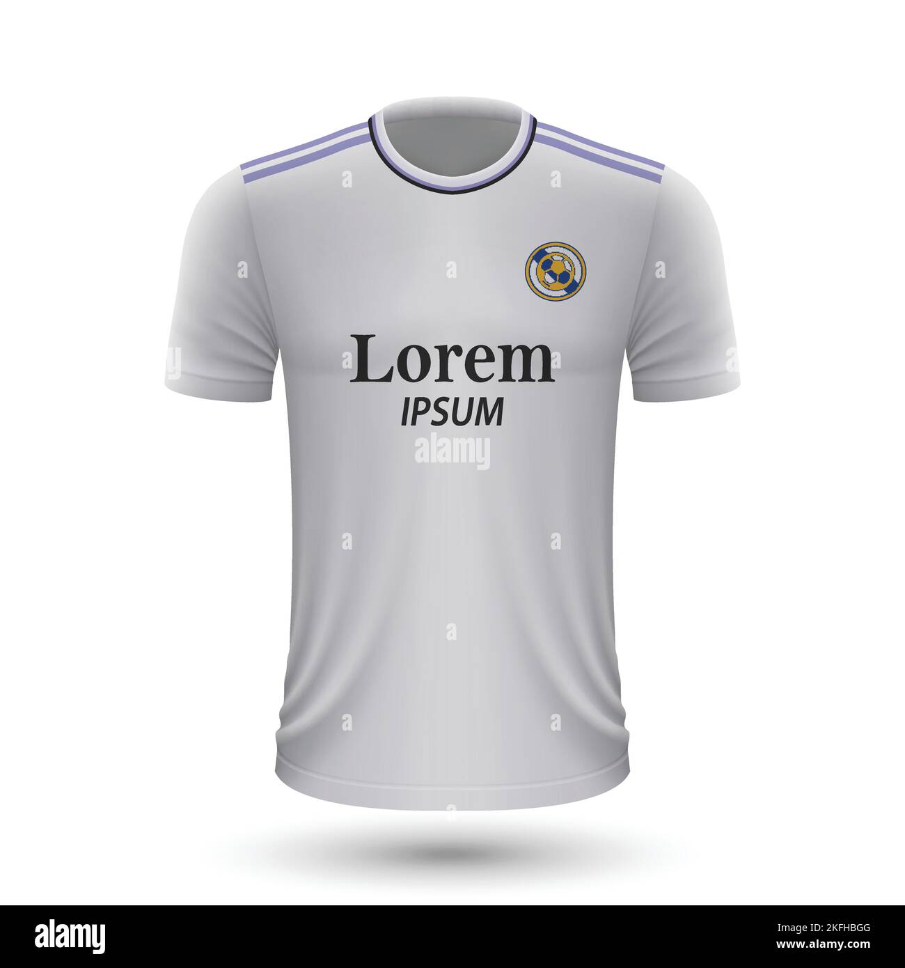 football kit Real Madrid shirt template for soccer jersey. Vector