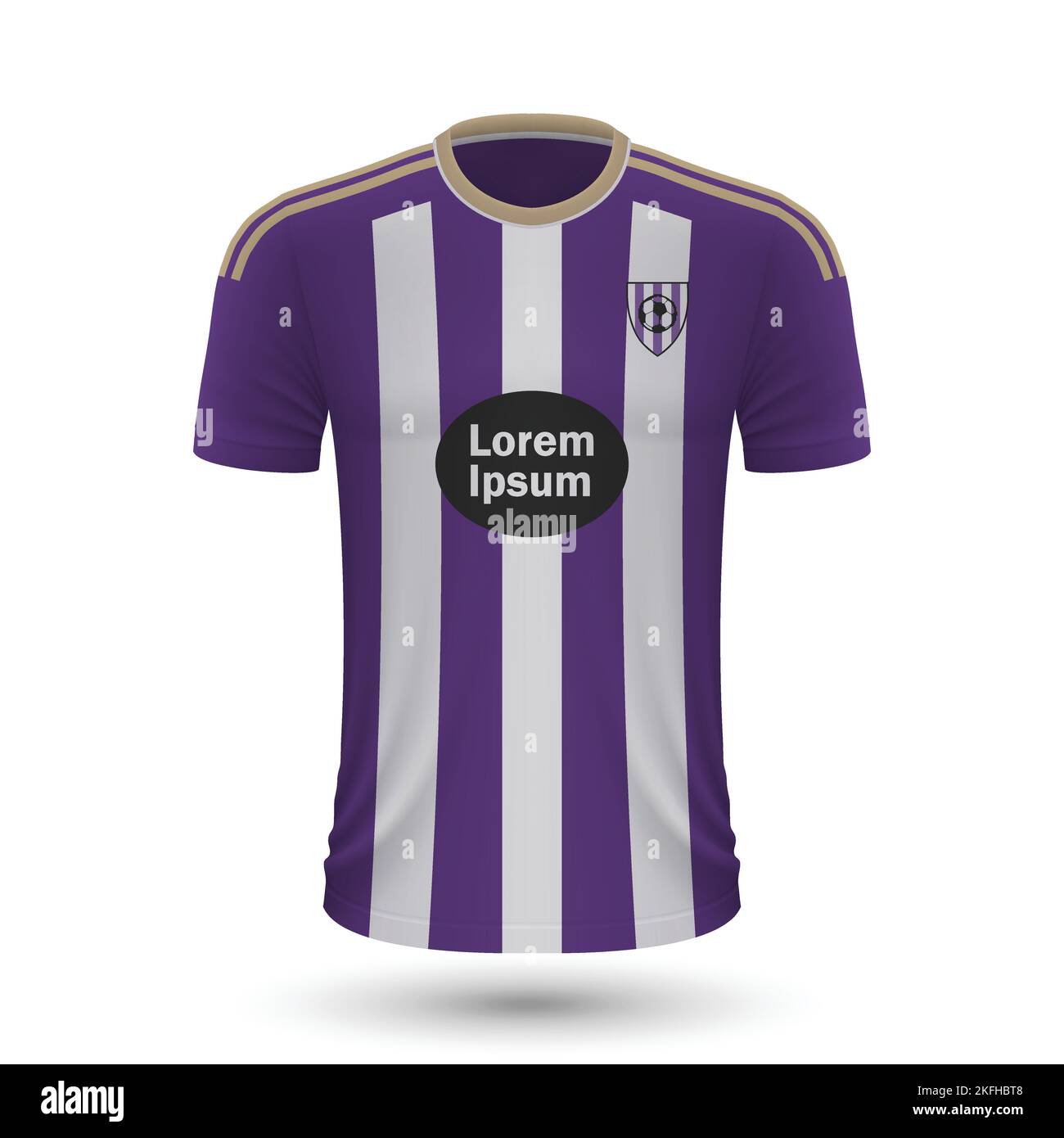 Realistic soccer shirt Valladolid, jersey template for football kit 2022 Stock Vector