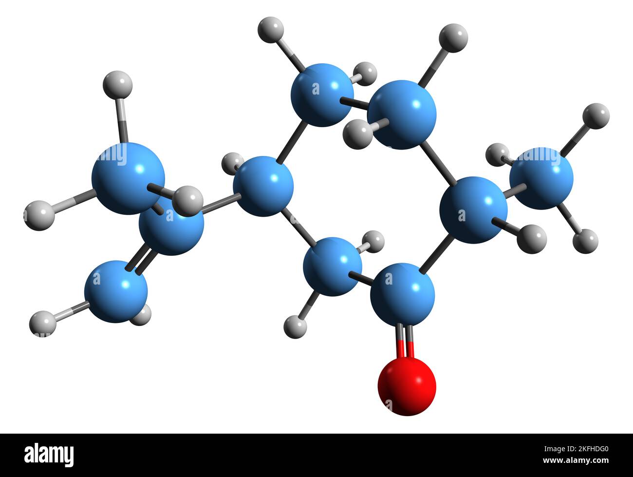 3D image of Dihydrocarvone skeletal formula - molecular chemical ...