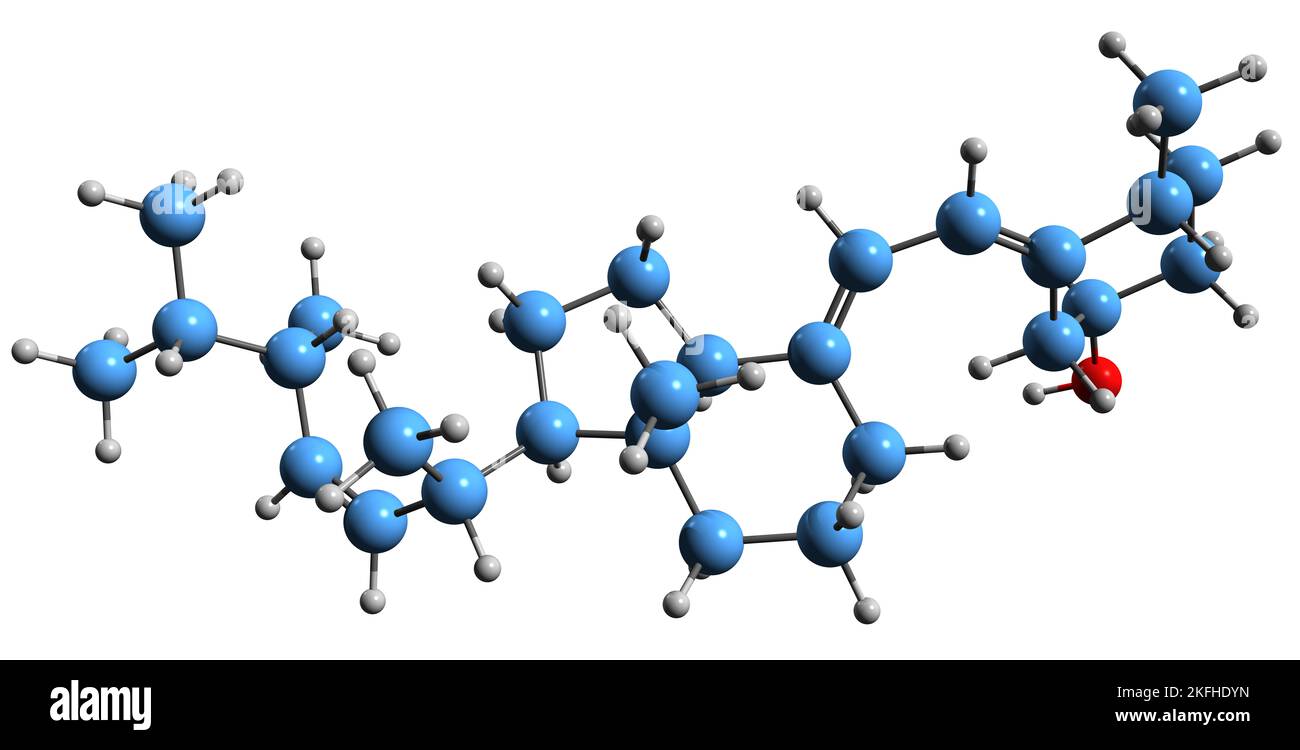 3D image of Dihydrotachysterol skeletal formula - molecular chemical ...
