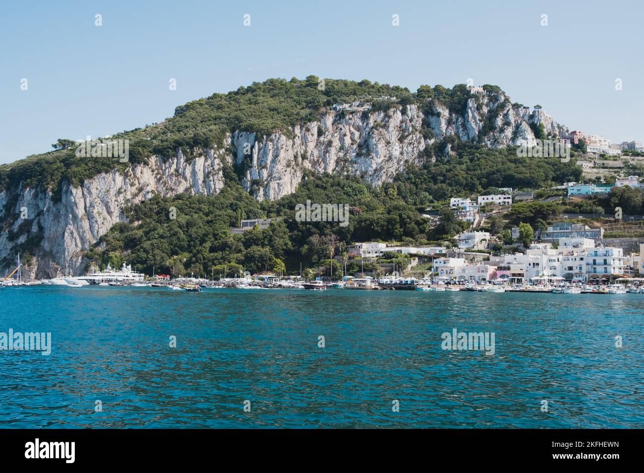 Capri Port and Seafront, Island of Capri, Italy Stock Photo