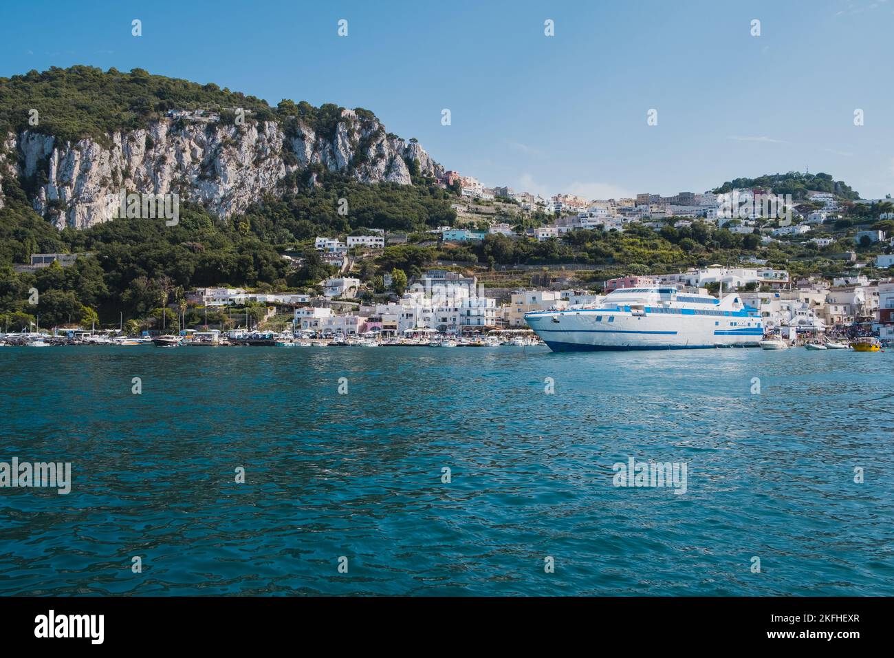 Capri Port and Seafront, Island of Capri, Italy Stock Photo