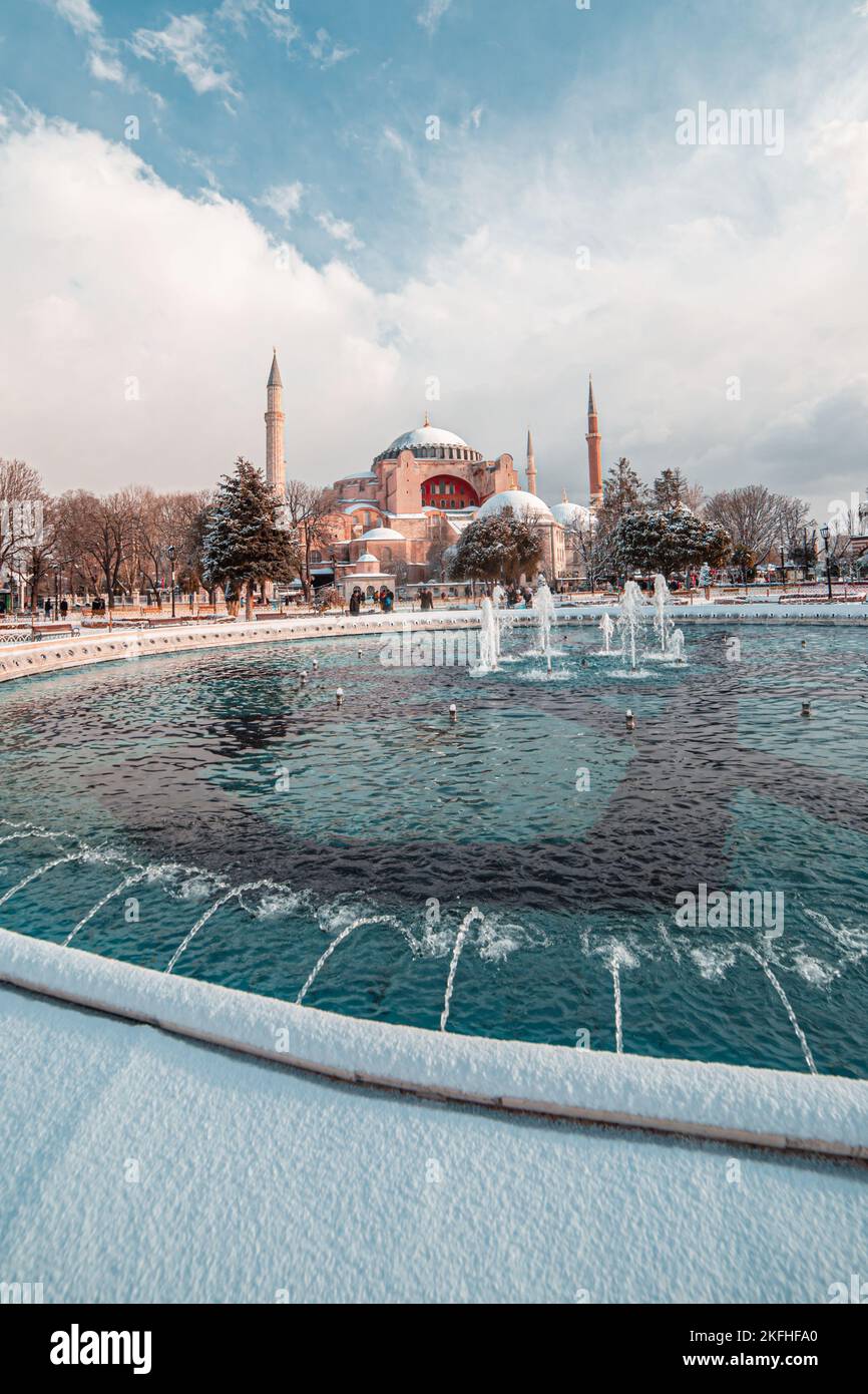 A fountain in front of Hagia Sophia Mosque Stock Photo - Alamy