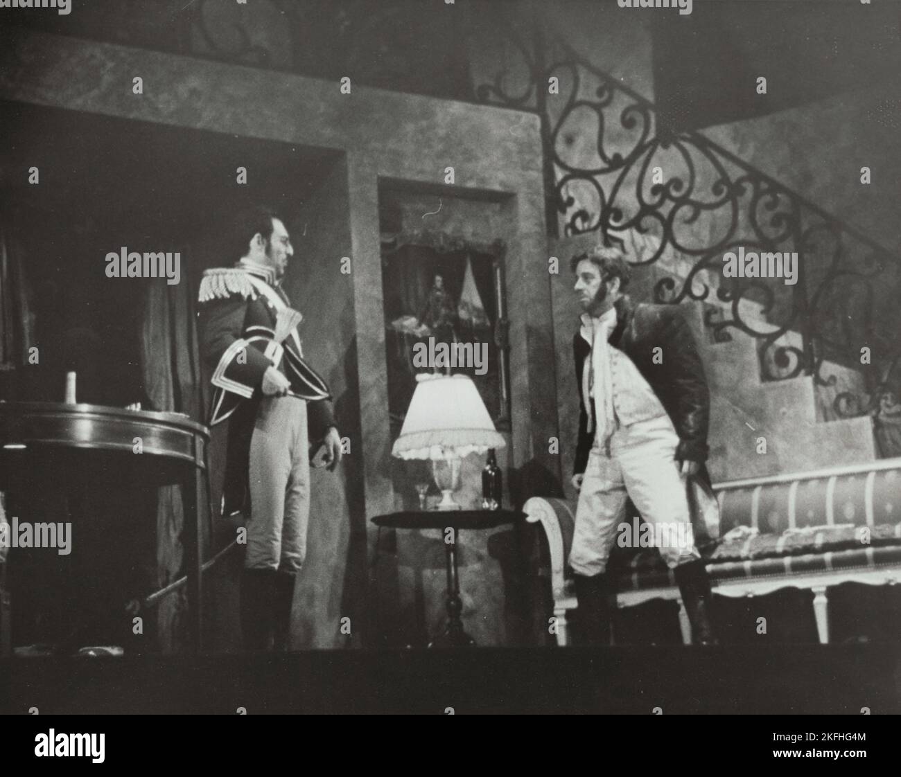 Two men, standing, 1938. Stock Photo