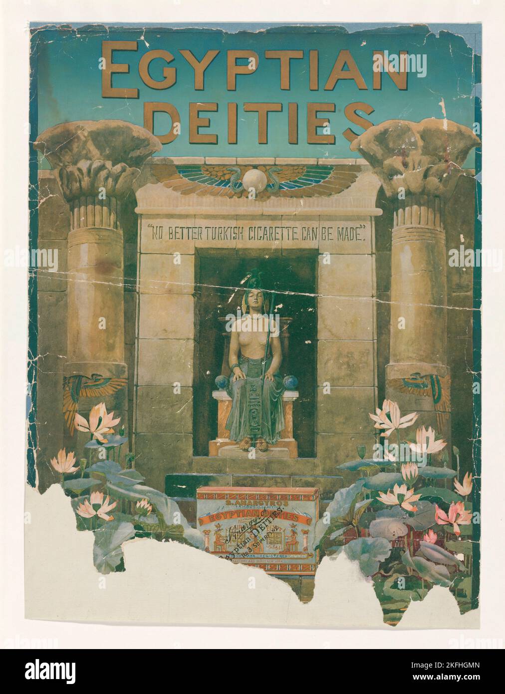 Egyptian deities: no better Turkish cigarette can be made, c1904. Stock Photo