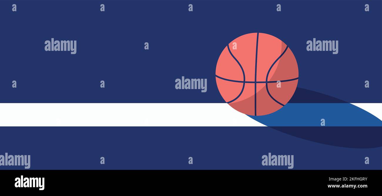 basketball ball in the air going to the hoop. Stock Vector