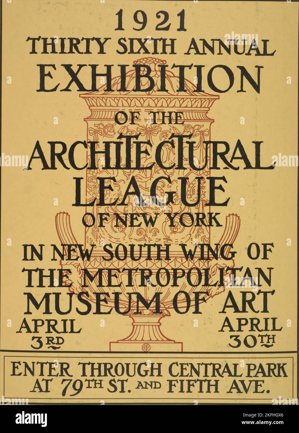 1921 thirty sixth annual exhibition of the architectural league of New York, c1921. Stock Photo