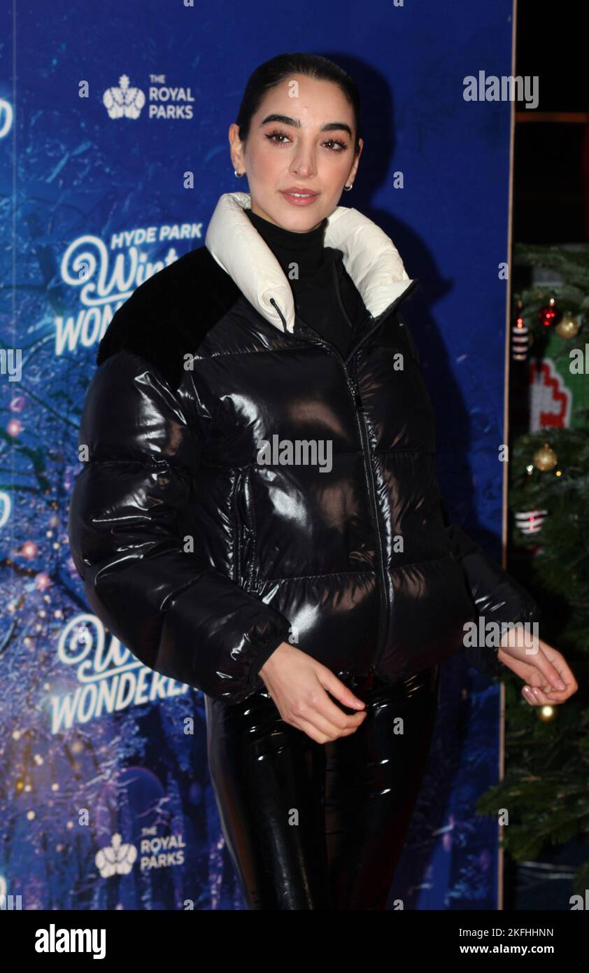 London, UK. Kara Marni at Hyde Park Winter Wonderland Press day. 17th
