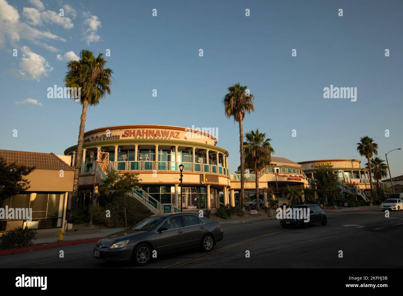 Artesia, California, USA - October 8, 2022: Afternoon light shines on ...