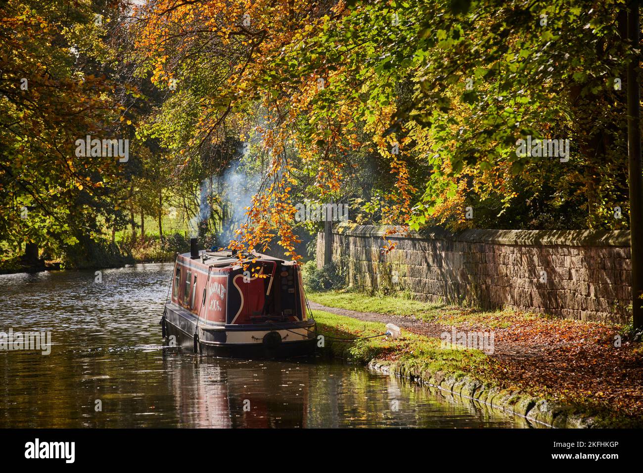 Daresbury, Warrington Bridgewater Canal Stock Photo