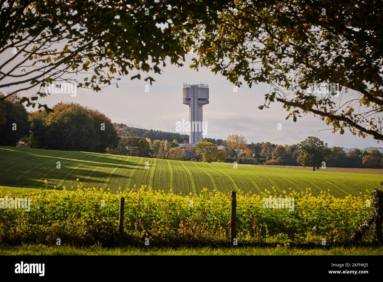 Sci-Tech Daresbury Enterprise Zone Daresbury Tower, formerly the Nuclear Structure Facility Stock Photo