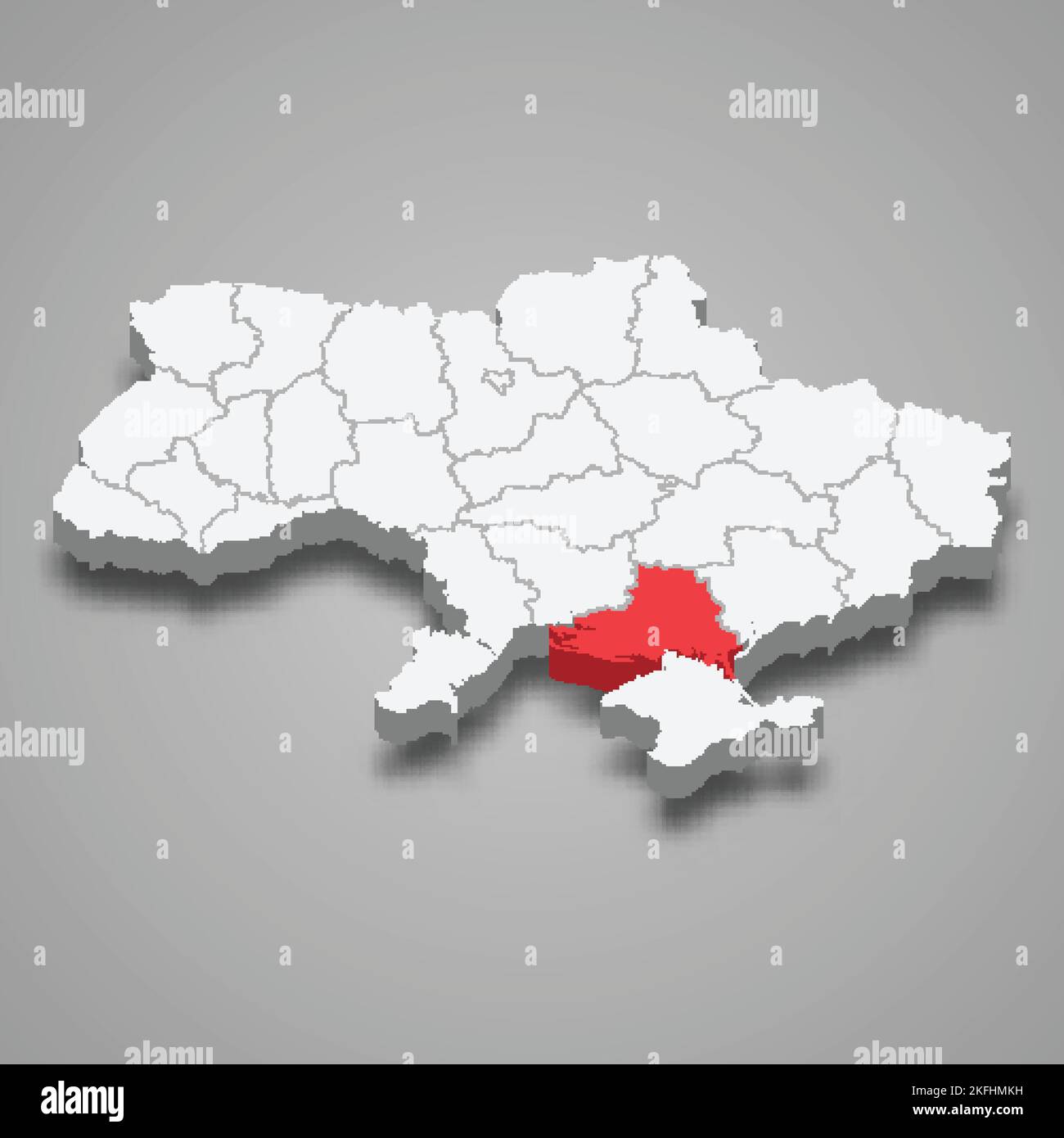 Kherson oblast map Stock Vector Images - Alamy
