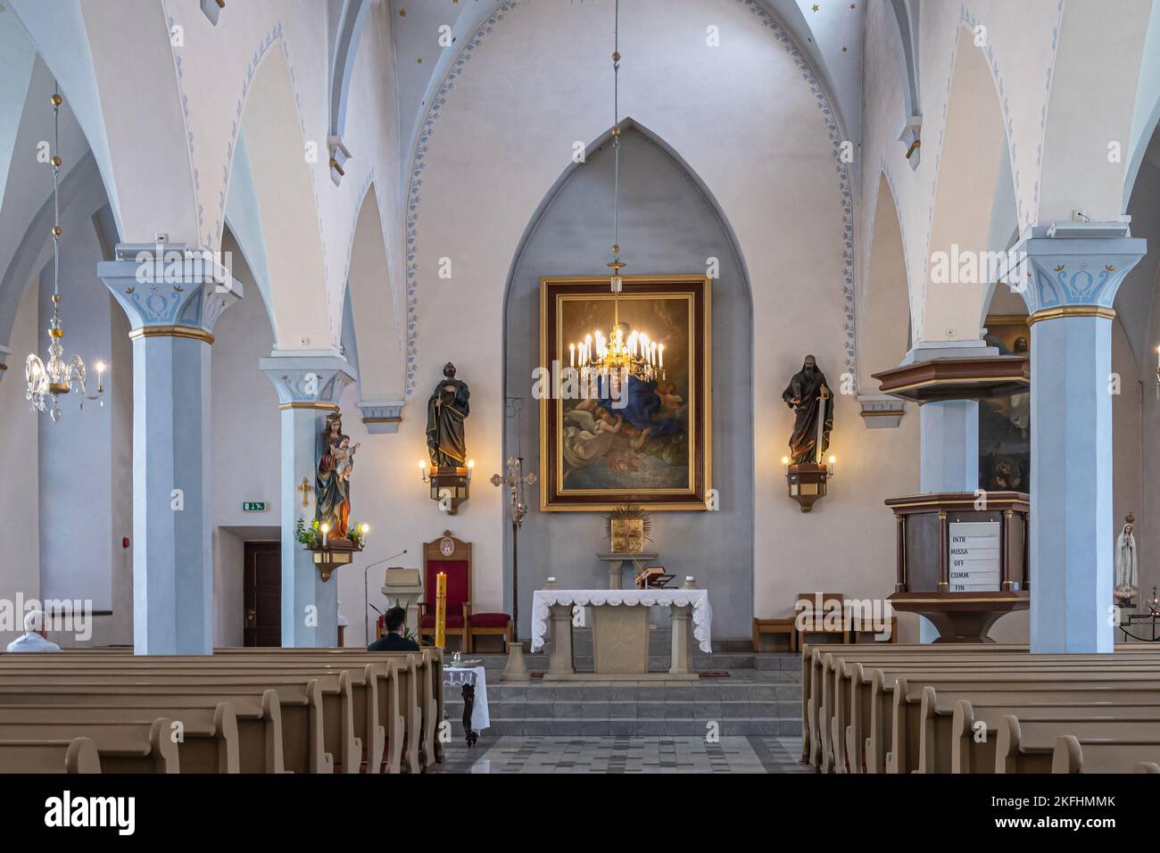 Estonia, Tallinn July 21, 2022 Inside St. Peter and St. Paul