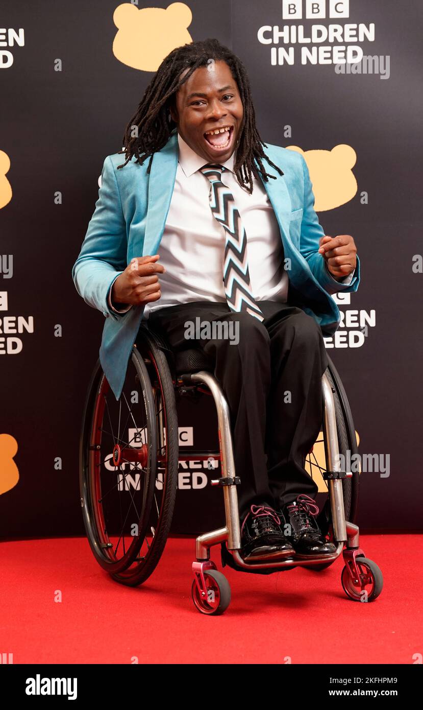 Ade Adepitan at the BBC Children In Need telethon at BBC Studios in Salford. Picture date: Friday November 18, 2022. Stock Photo