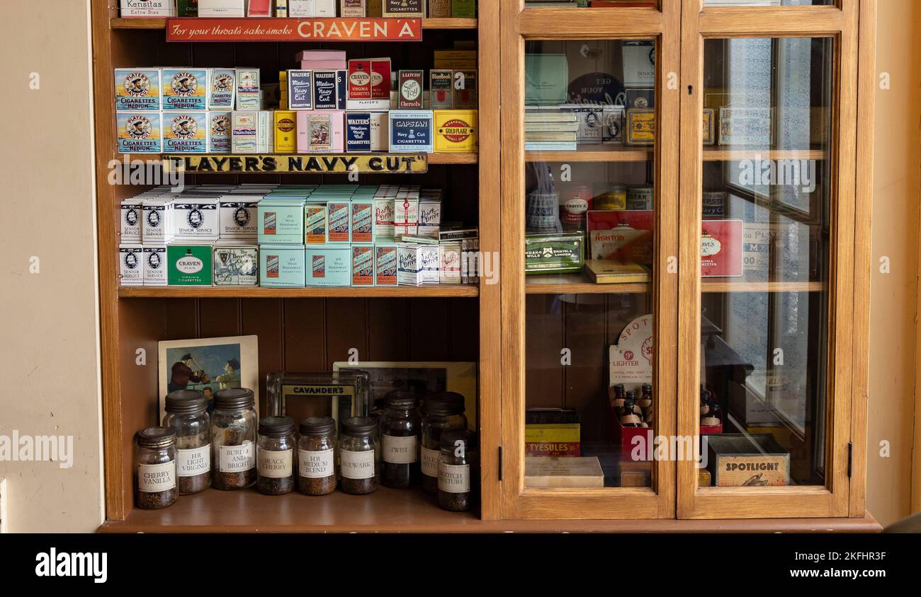 Shop with shelves full of cigarettes Old Town Rodos Rhodes Greece Stock  Photo