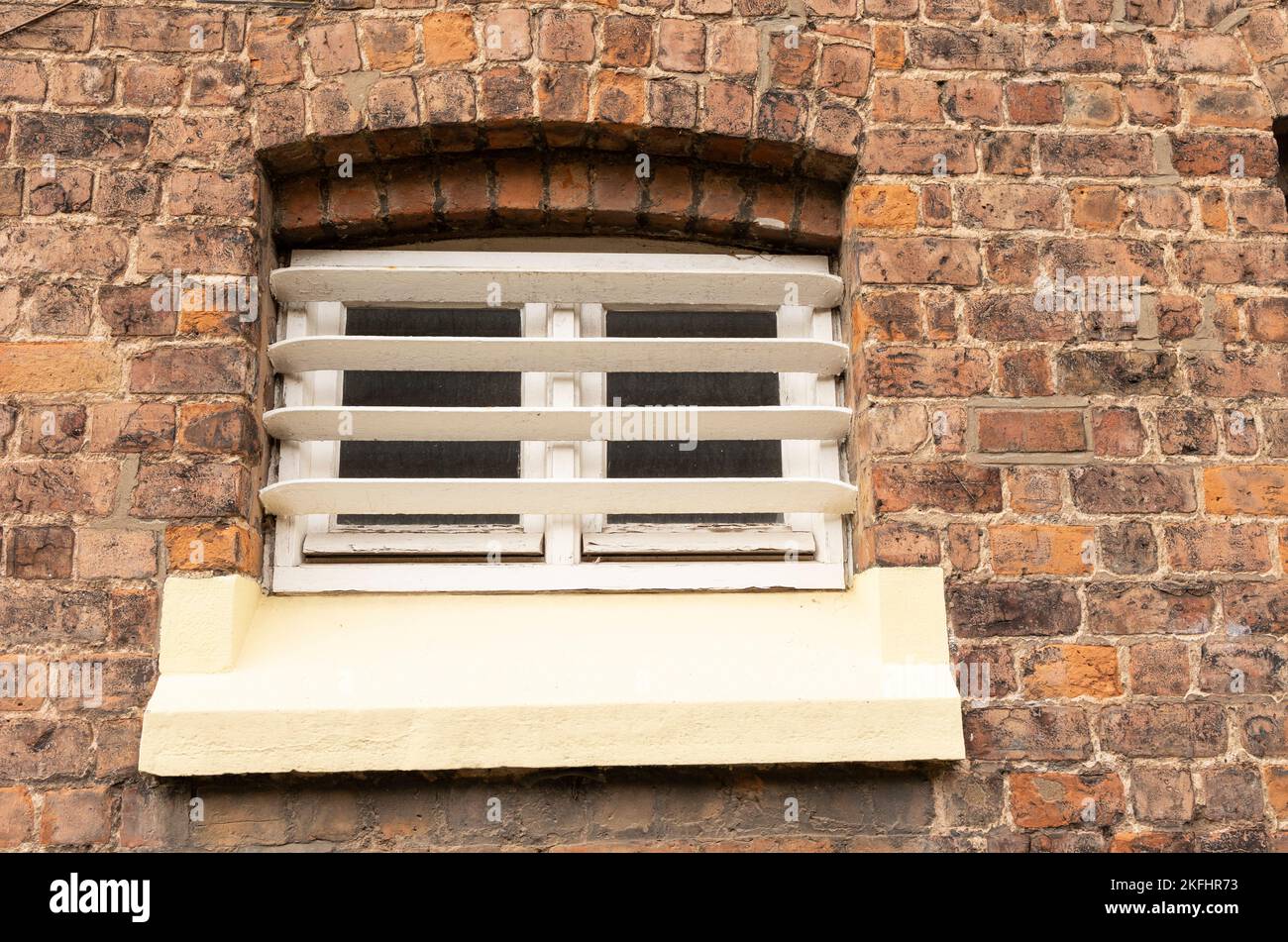 Shrewsbury Shropshire united kingdom 20, October 2022 prison windows with steel bars to prevent escape Stock Photo