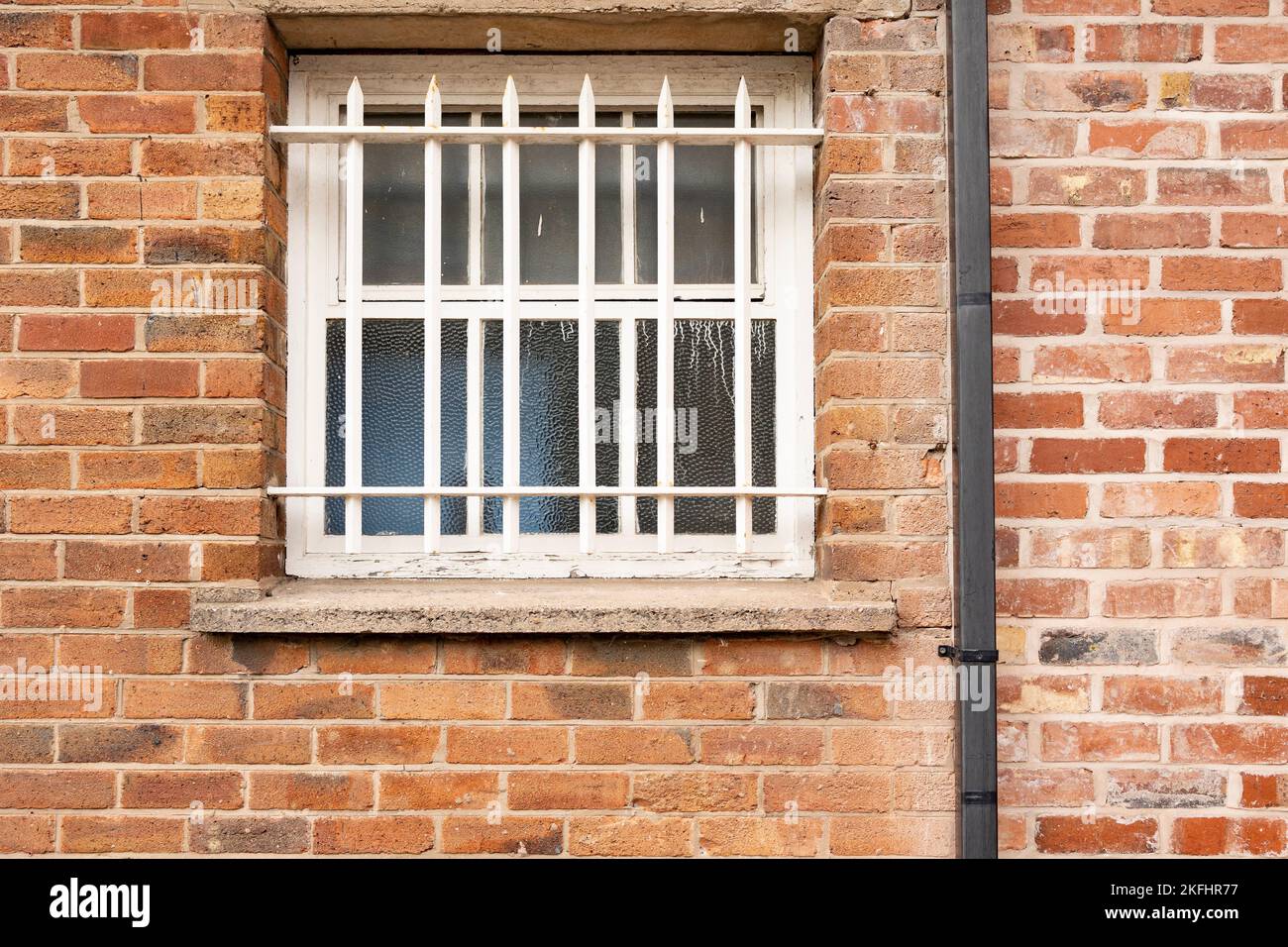 Shrewsbury Shropshire united kingdom 20, October 2022 prison windows with steel bars to prevent escape Stock Photo