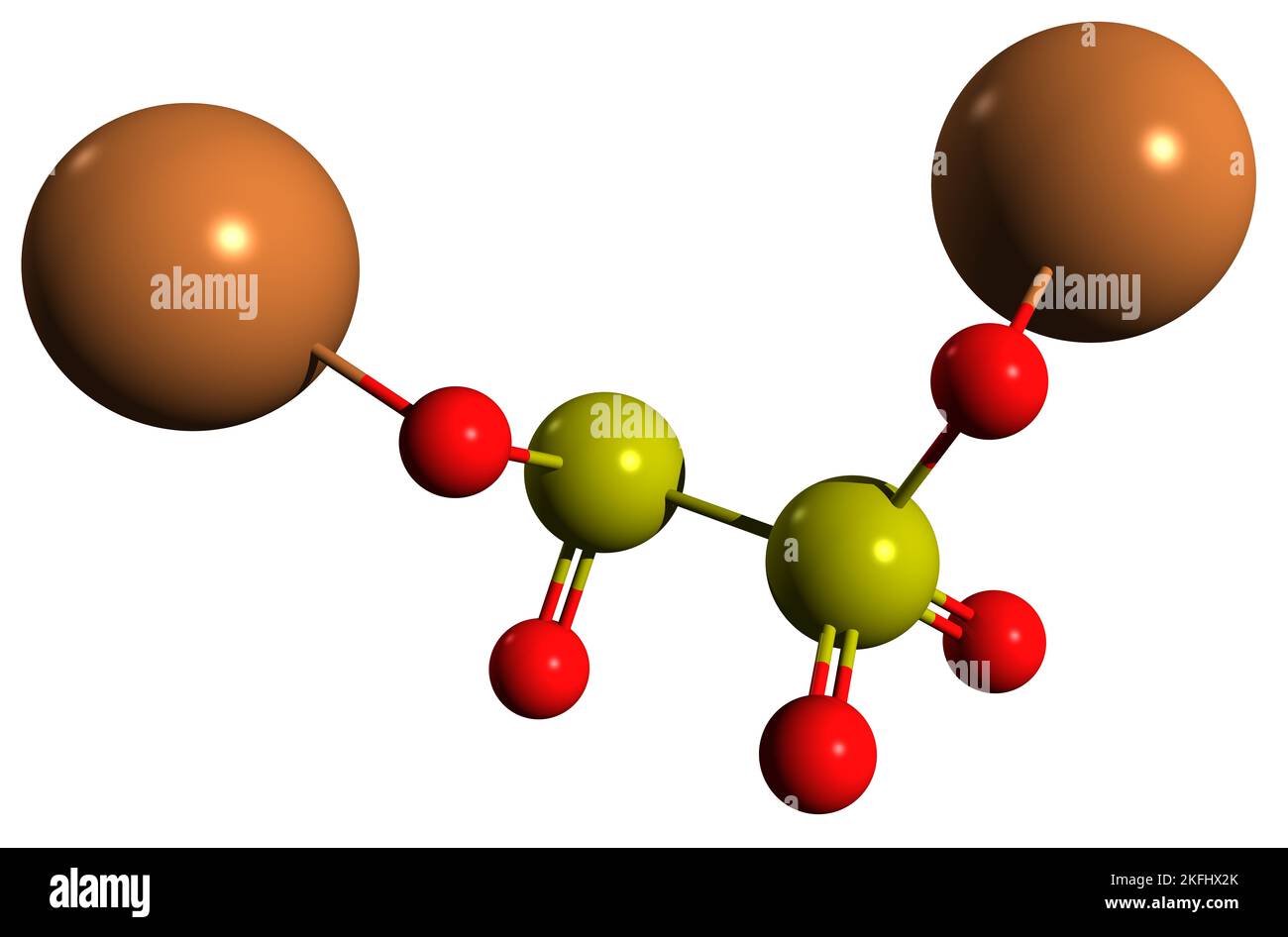 3d Image Of Potassium Metabisulfite Skeletal Formula - Molecular 