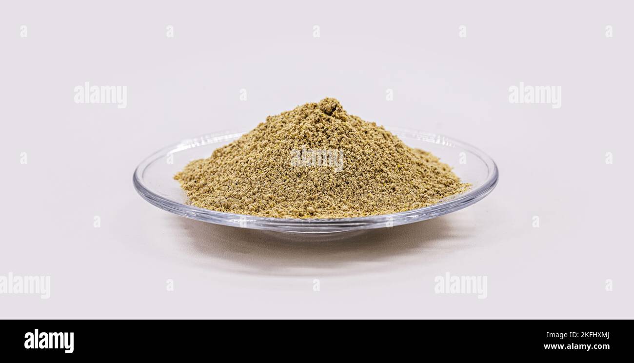 Ferrous carbonate, antianemic agent, source of iron used as a dietary supplement, supplementing iron deficiency in the treatment of anemia and as a fo Stock Photo