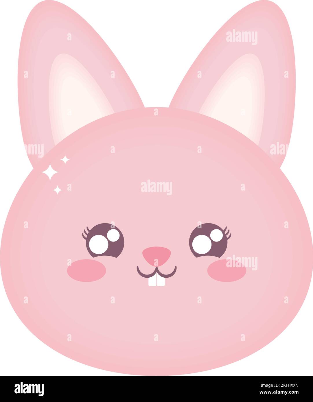 pink bunny face Stock Vector Image & Art - Alamy