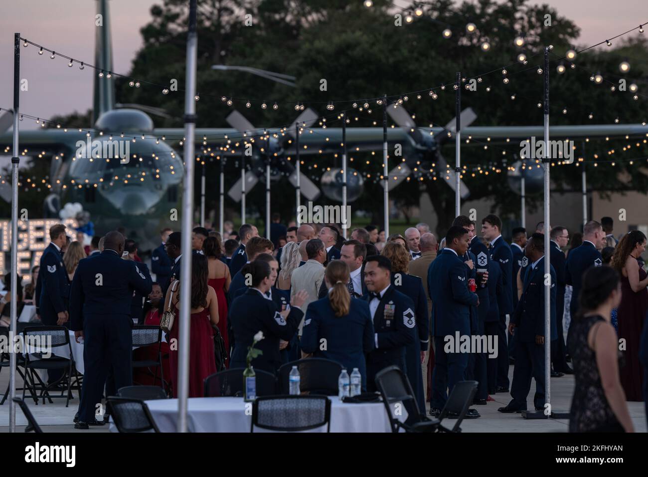 U.S. Air Force Airmen and their families attend the 75th Air Force Ball