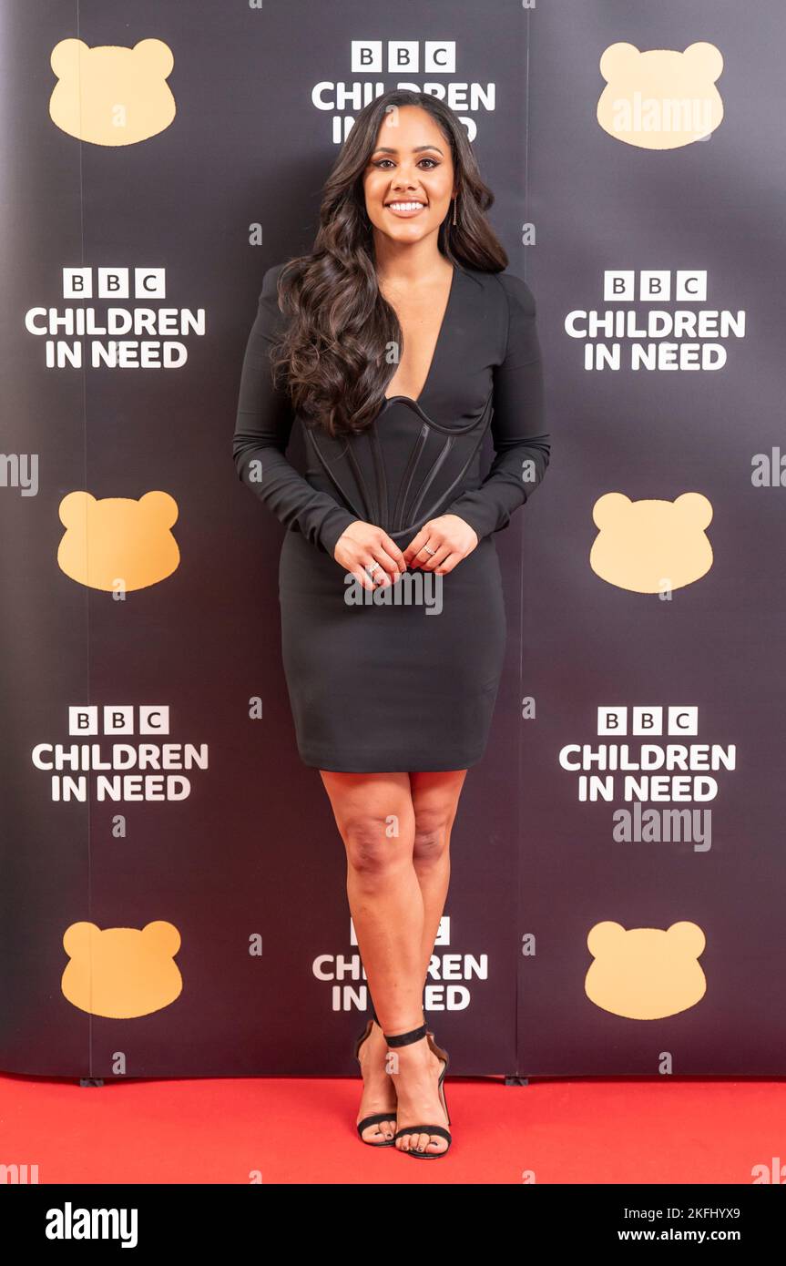 Alex Scott at the BBC Children In Need telethon at BBC Studios in Salford. Picture date: Friday November 18, 2022. Stock Photo