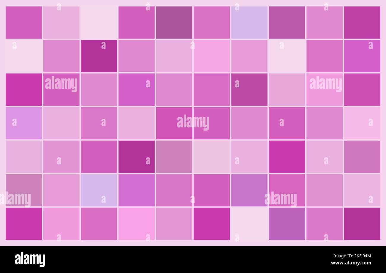 Pink mosaic background. Pink wallpaper design with pink squares Stock