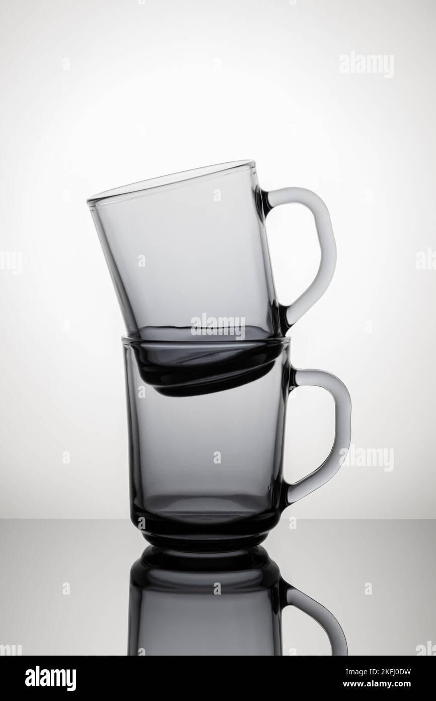Empty coffee glass Stock Photo