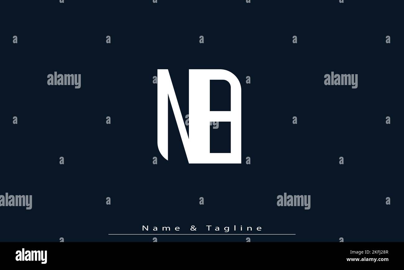 Alphabet letters Initials Monogram logo NB , BN Stock Vector Image ...