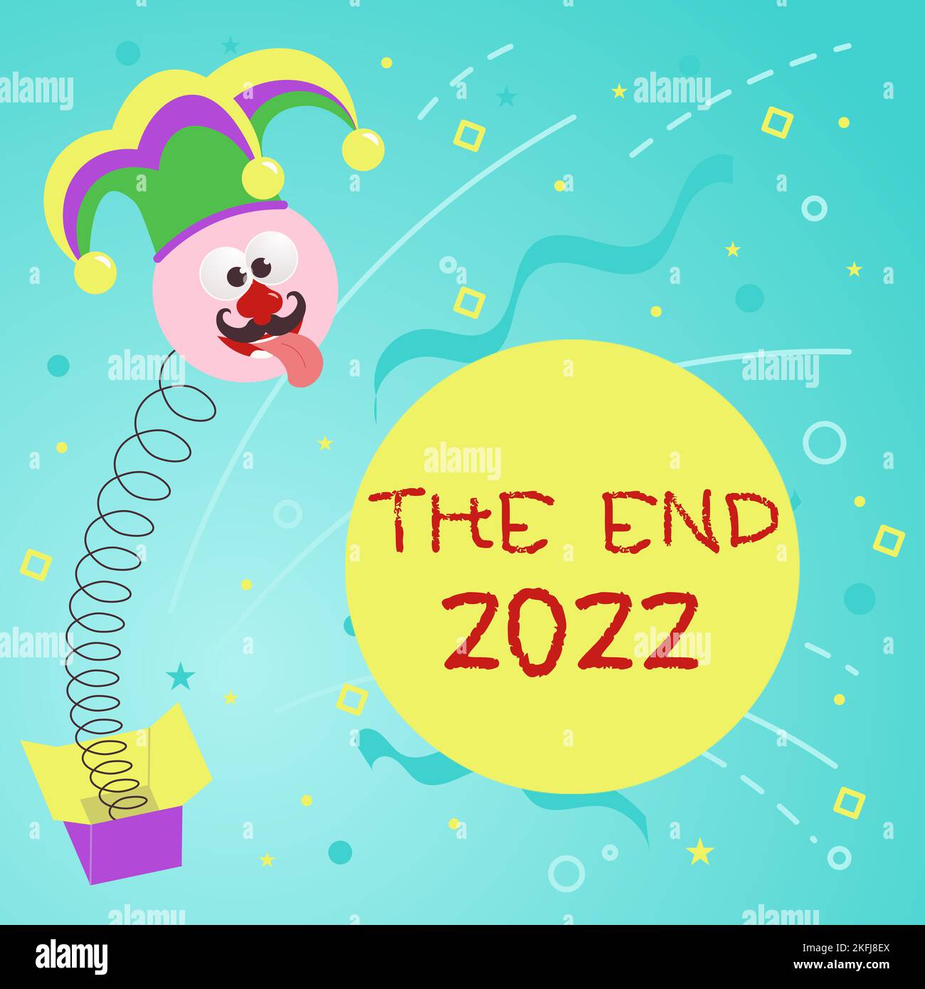 Conceptual caption The End 2022. Word Written on Happy new year final